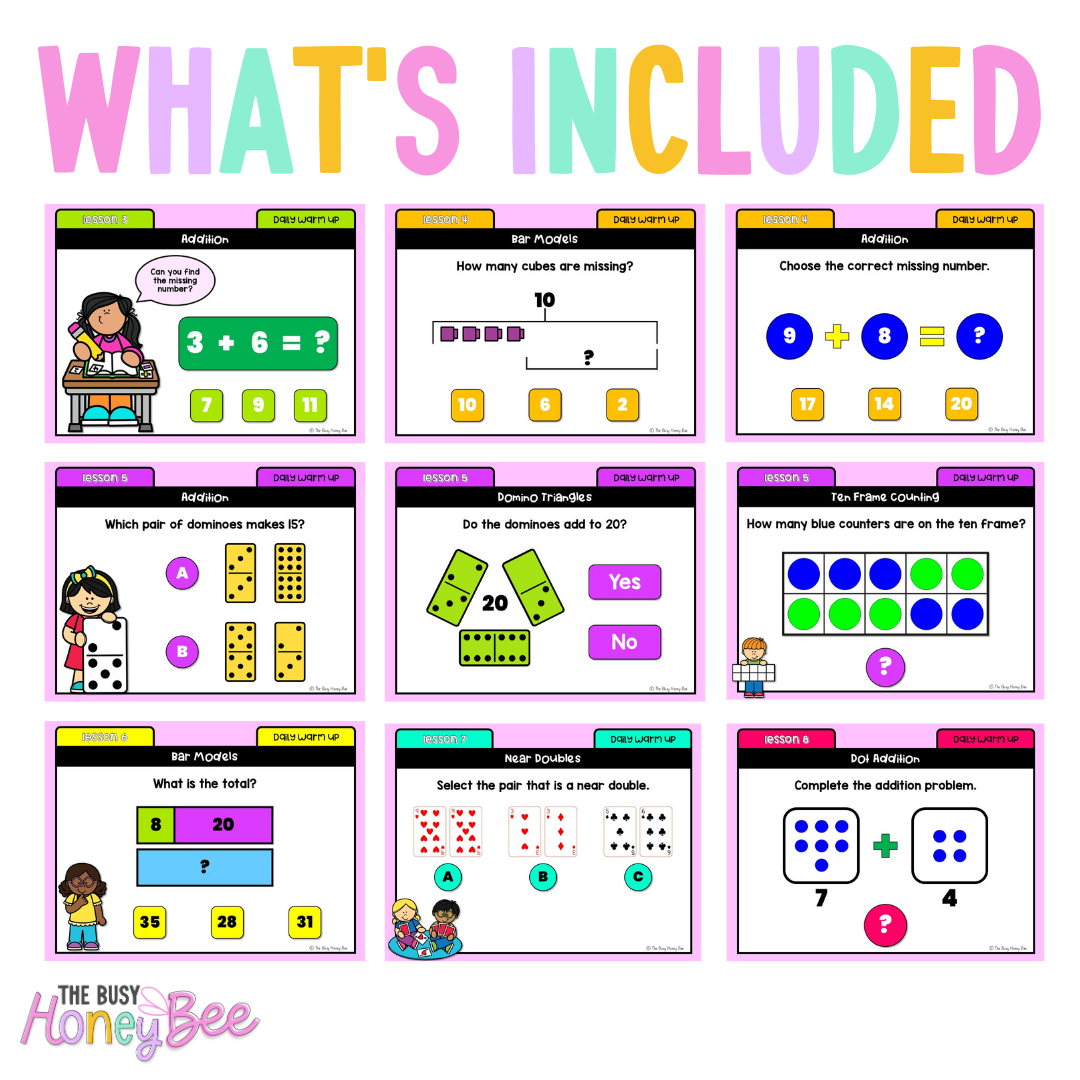 Stage 1 Year A Maths Daily Warm Up Term 1 Mega Bundle