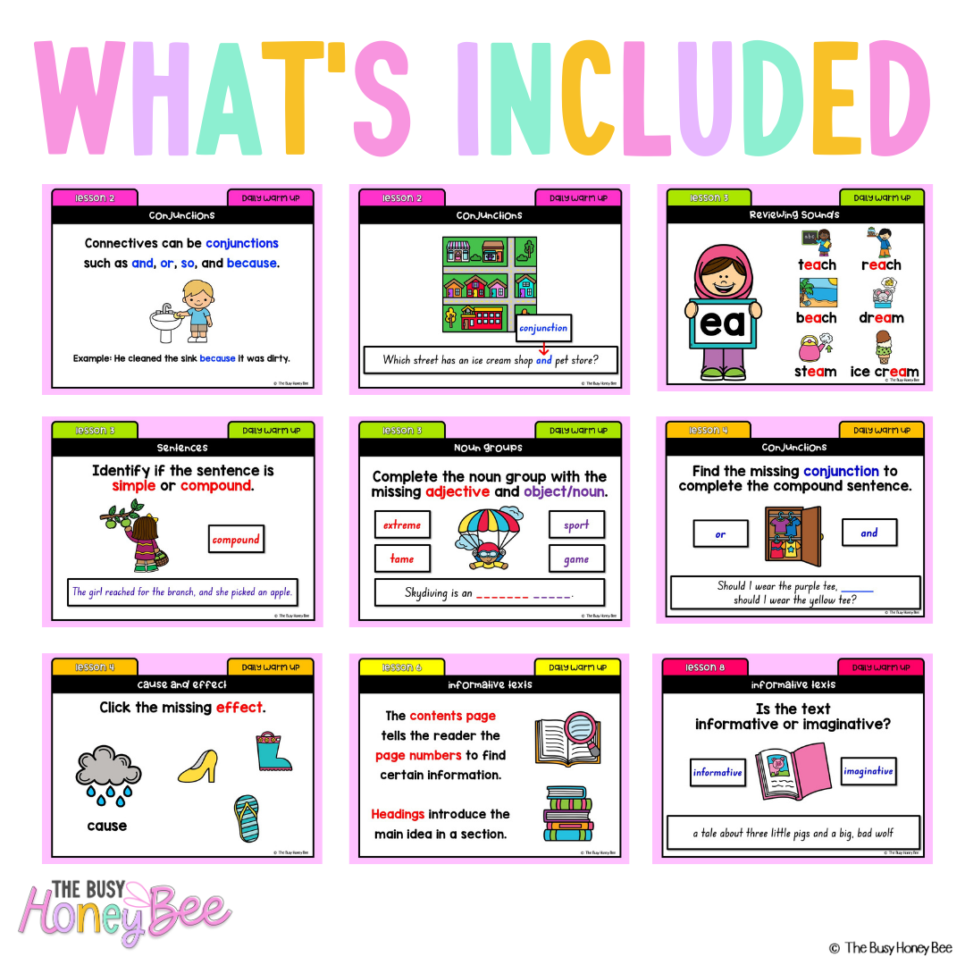 Stage 1 Year A Australian | NSW English Daily Review | Warm-Up Unit 3