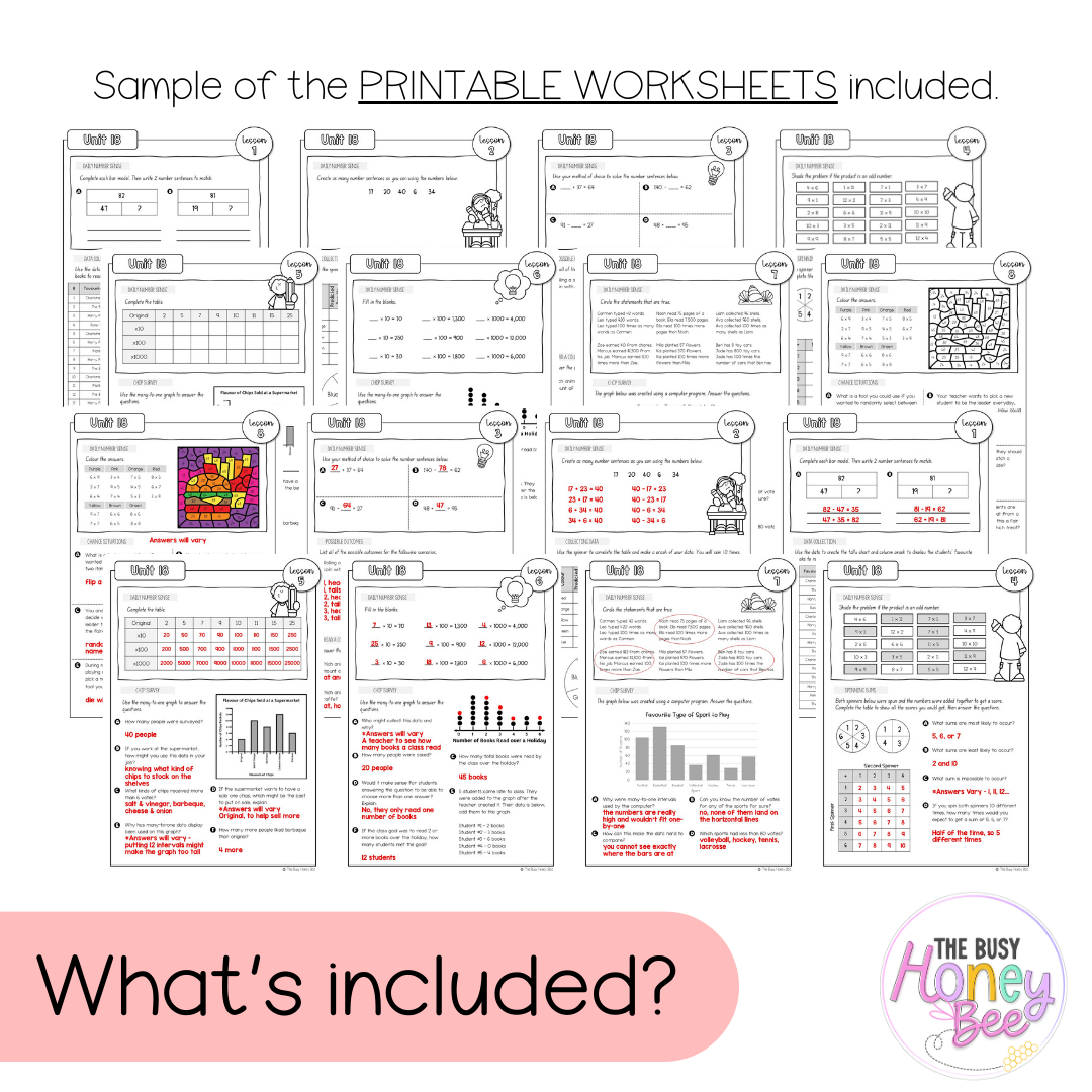 Stage 2 Year A NSW Maths Worksheets Unit 18