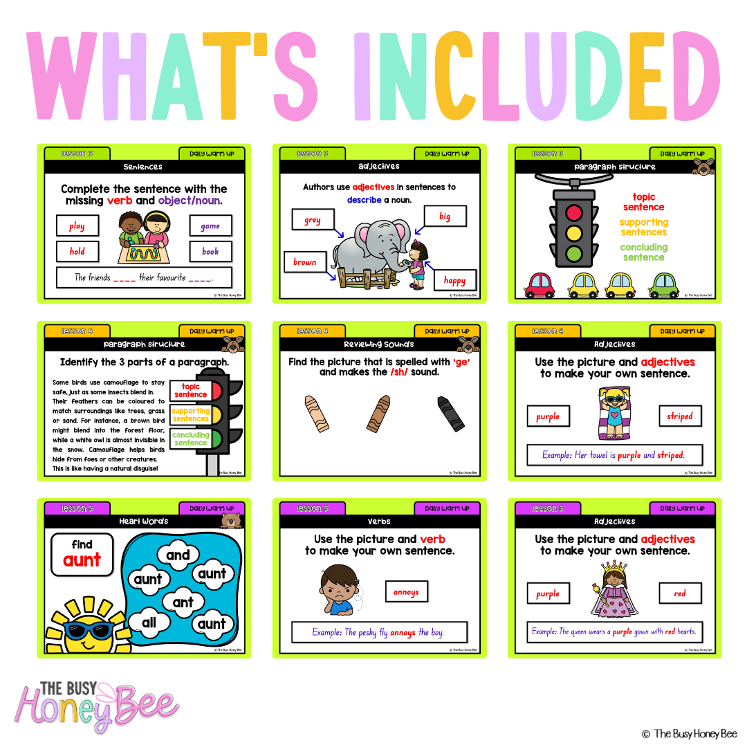 Multi Age K-2 Year B Australian | NSW English Daily Review | Warm-Up Unit 16
