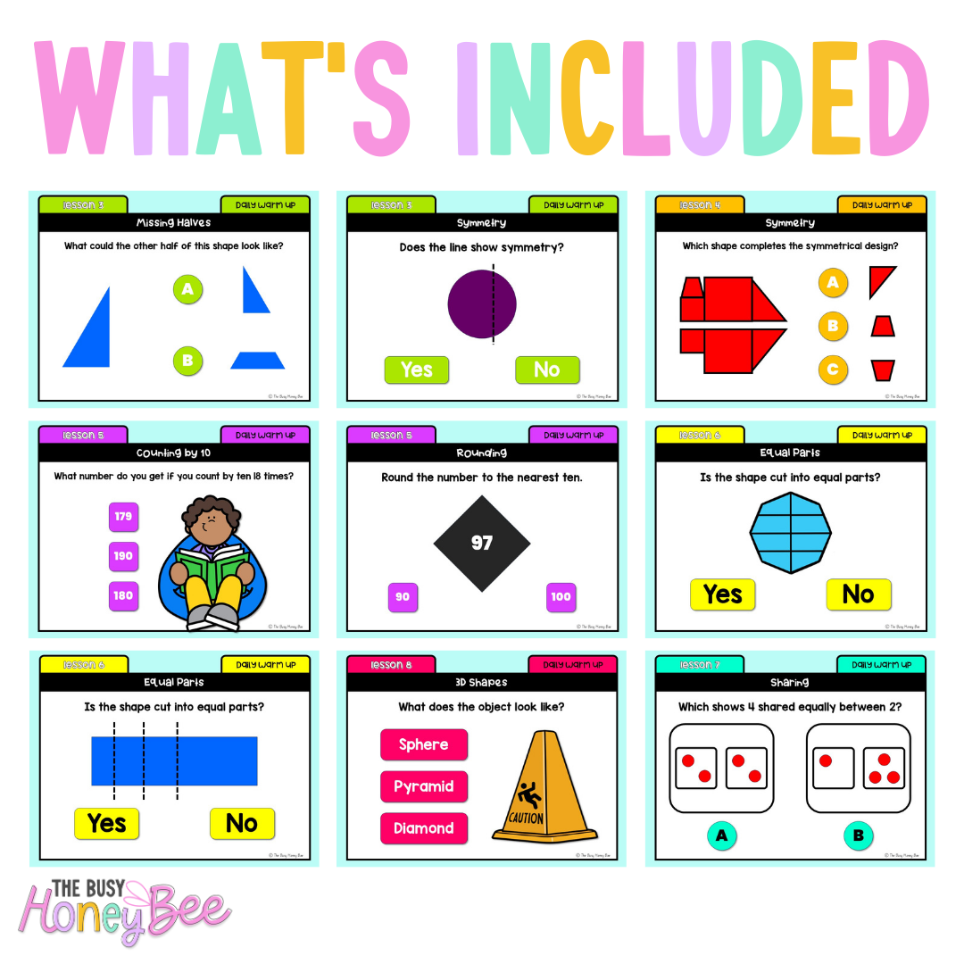 Stage 1 Year B Maths Daily Warm Up Term 1 Mega Bundle