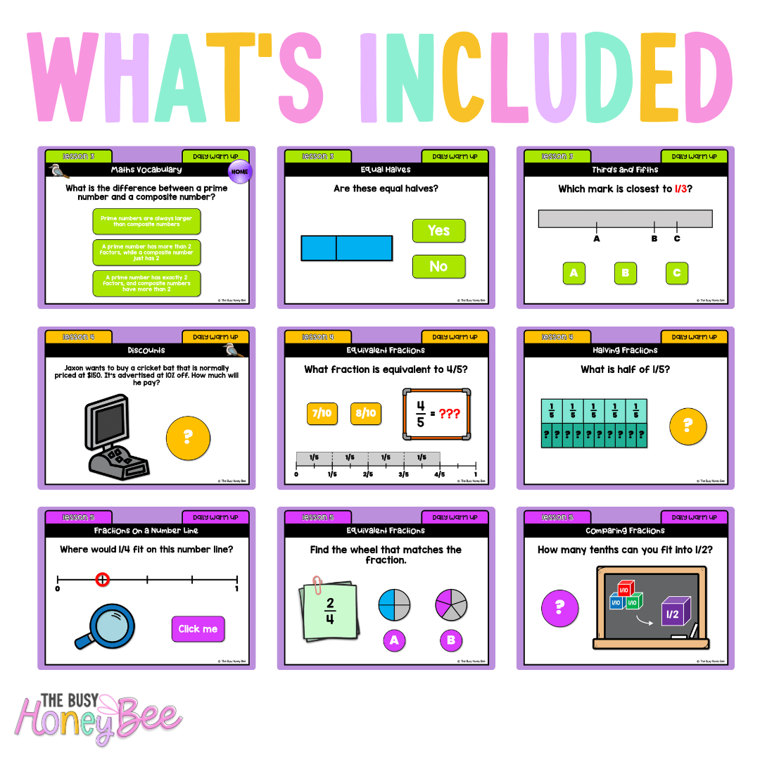 Multi Age 3-6 Year A Australian | NSW Math Daily Review | Warm-Up Unit 16
