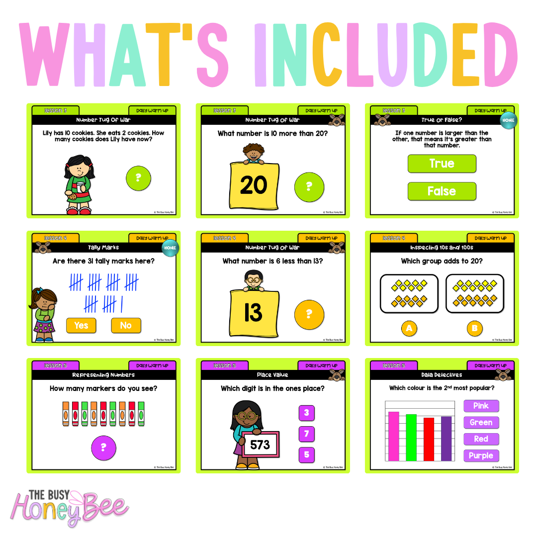 Multi Age K-2 Year B Ultimate Math Australian | NSW Math Daily Review | Warm-Up Mega Bundle