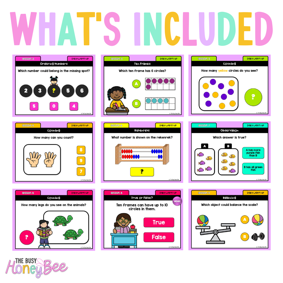 Early Stage 1 Australian | NSW Math Daily Review | Warm-Up Unit 6