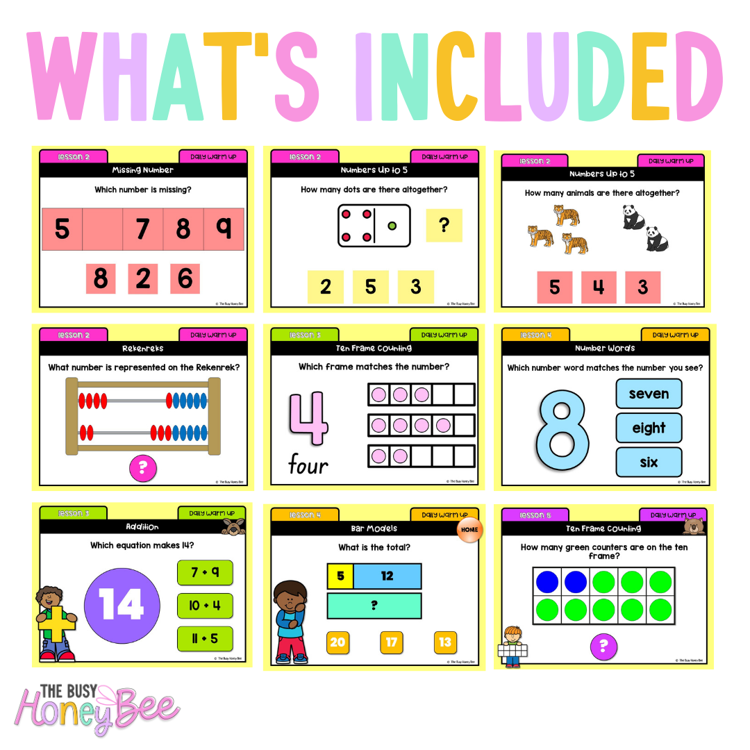 Multi Age K-2 Year A Ultimate Math Australian | NSW Math Daily Review | Warm-Up Mega Bundle