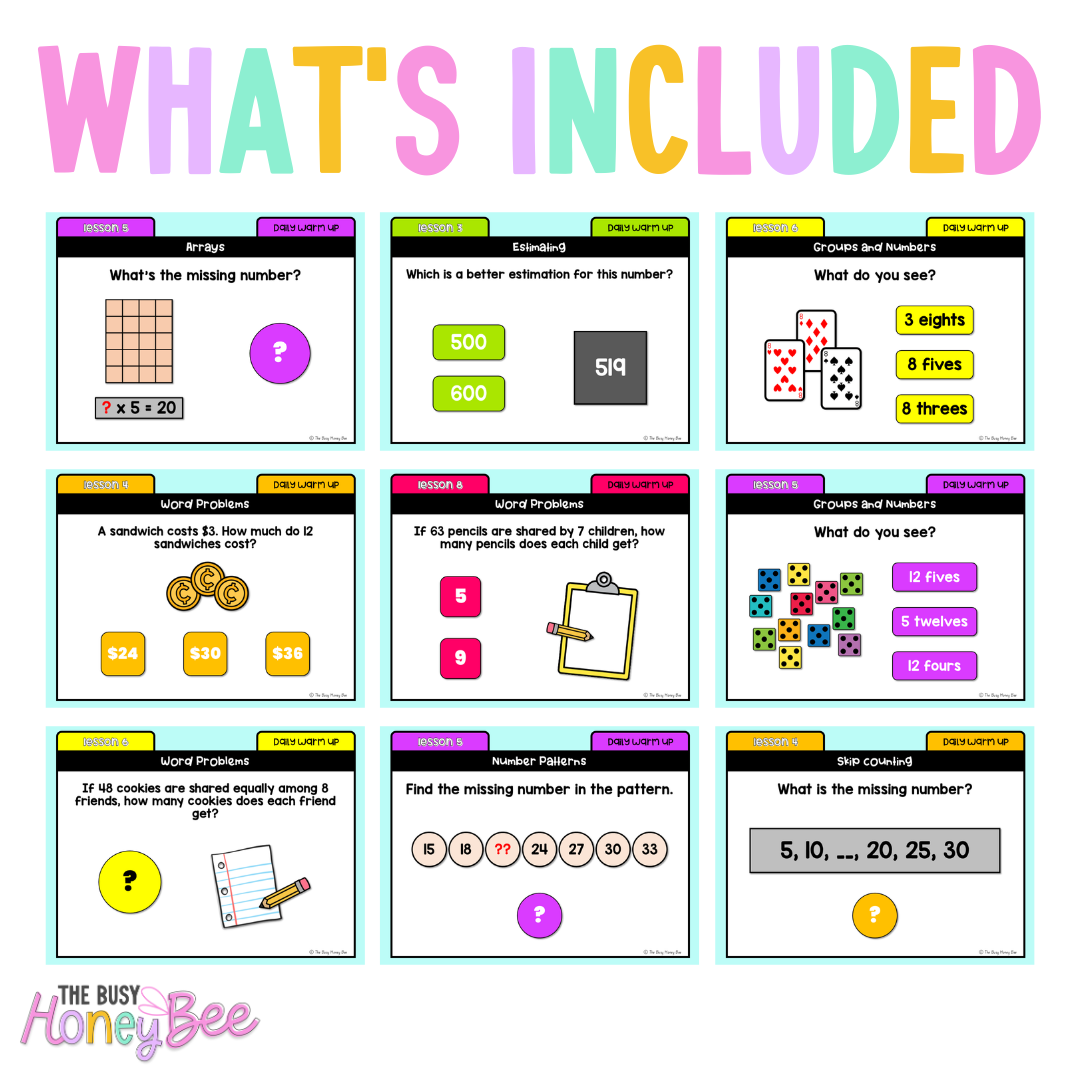 Stage 1 Year B Australian | NSW Math Daily Review | Warm-Up Term 3 Mega Bundle