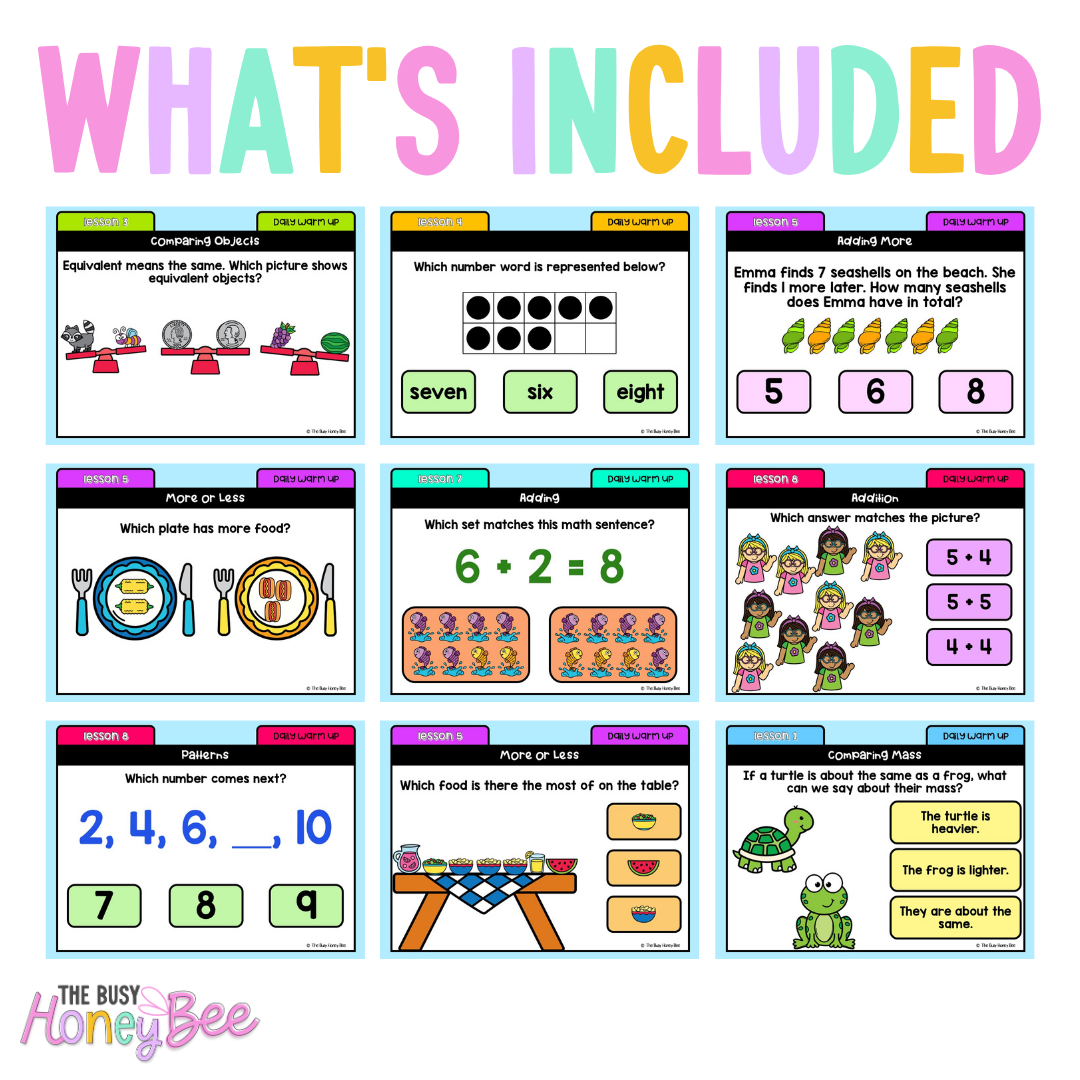 Kindergarten/Prep Australian | Math Daily Review | Warm-Up 6
