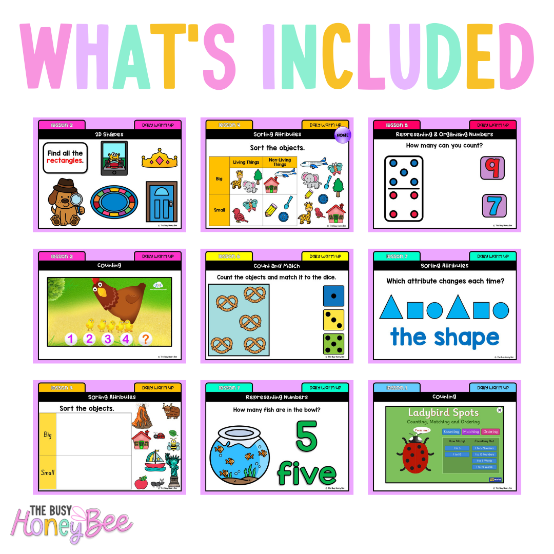 Early Stage 1 Math Daily Warm Up Term 1 Mega Bundle
