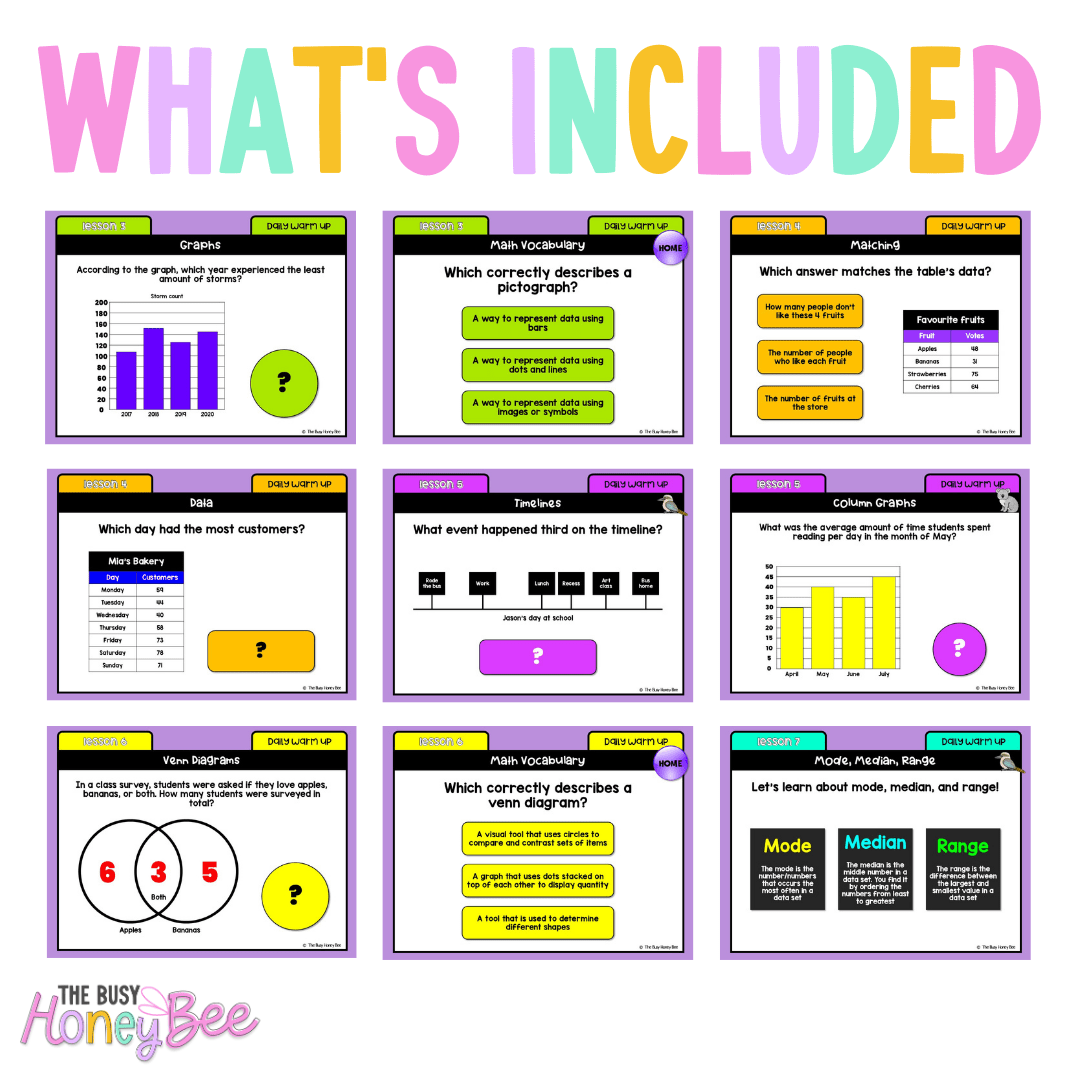 Multi Age 3-6 Year A Ultimate Math Australian | NSW Math Daily Review | Warm-Up Mega Bundle