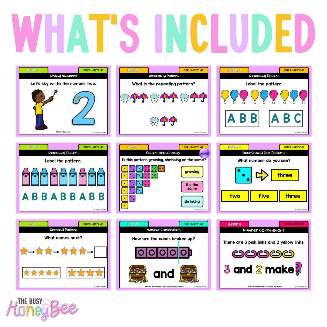 Early Stage 1 Math Daily Warm Up Term 1 Mega Bundle