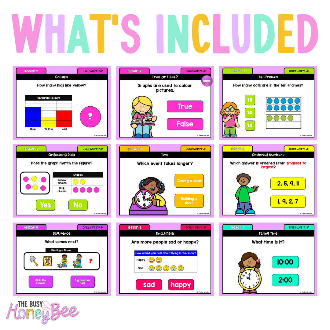 Early Stage 1 Australian | NSW Math Daily Review | Warm-Up Unit 7