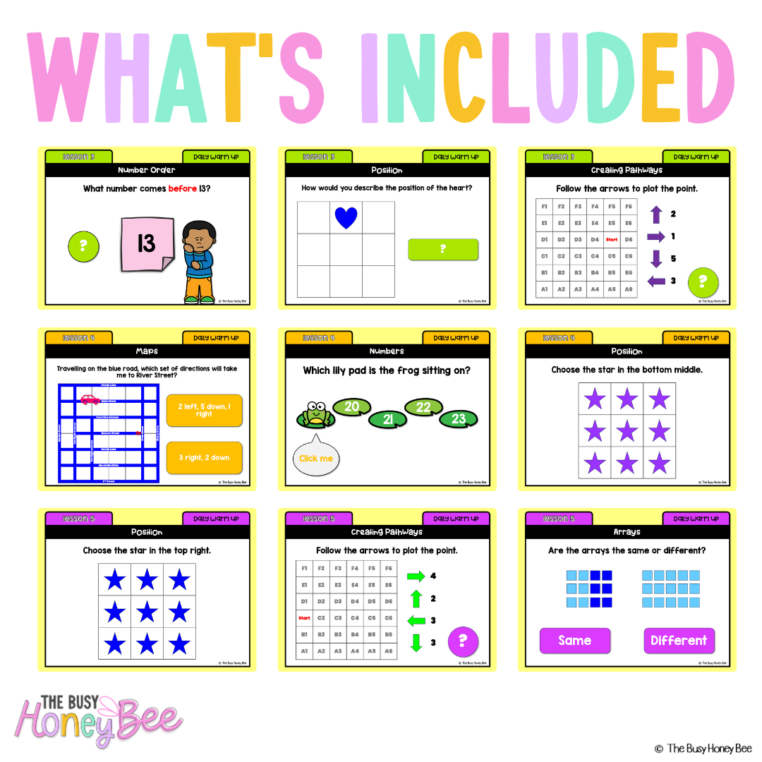 Multi Age K-2 Year A Ultimate Math Australian | NSW Math Daily Review | Warm-Up Mega Bundle