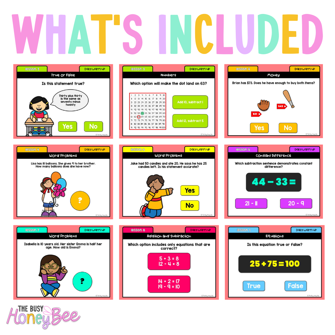 Stage 2 Year A Australian | NSW Math Daily Review | Warm-Up Term 1 Mega Bundle