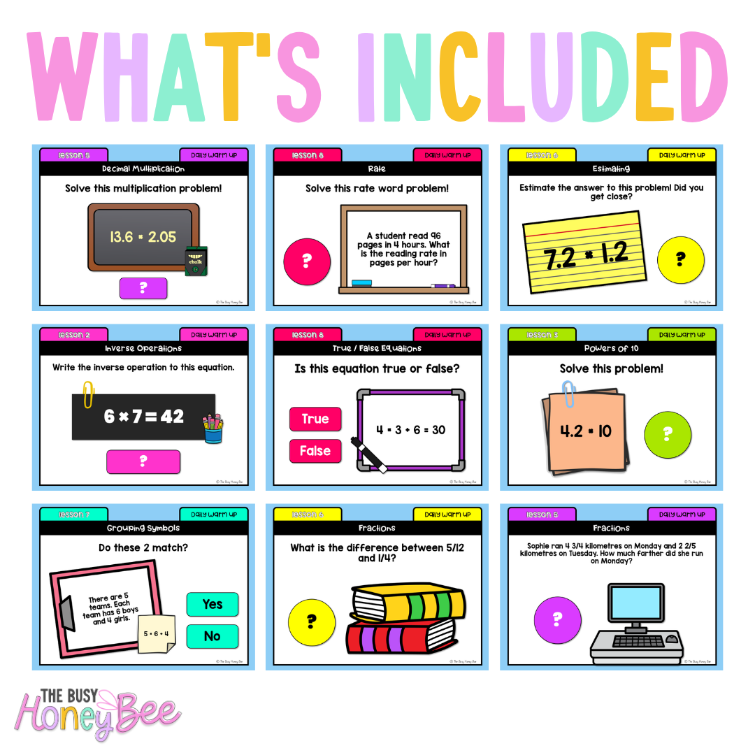 Stage 3 Year B Australian | NSW Math Daily Review | Warm-Up Term 3 Mega Bundle