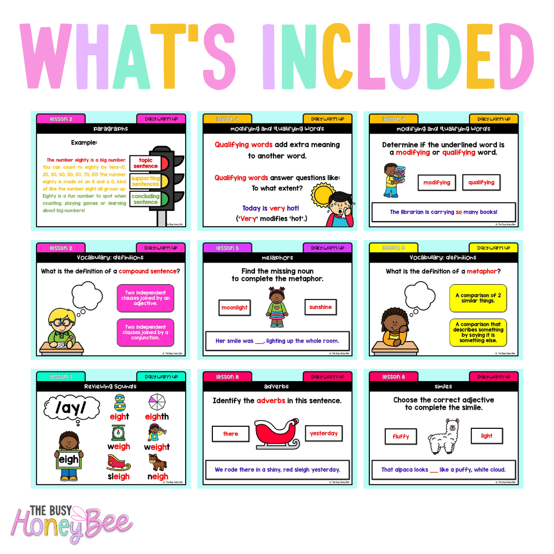 Stage 1 Year B Australian | NSW English Daily Review |Warm-Up Term 3 Mega Bundle