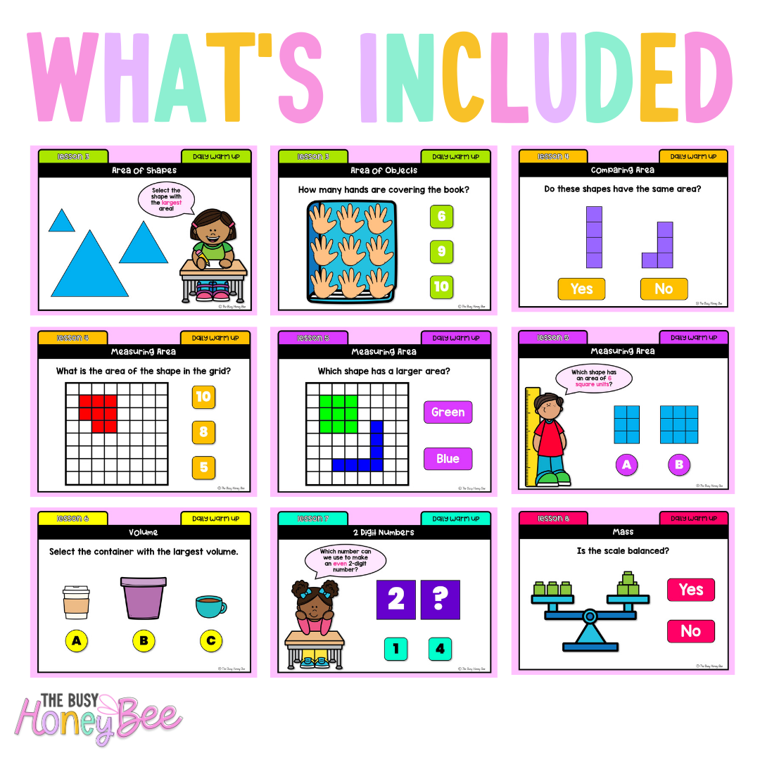 Stage 1 Year A Maths Daily Warm Up Term 1 Mega Bundle