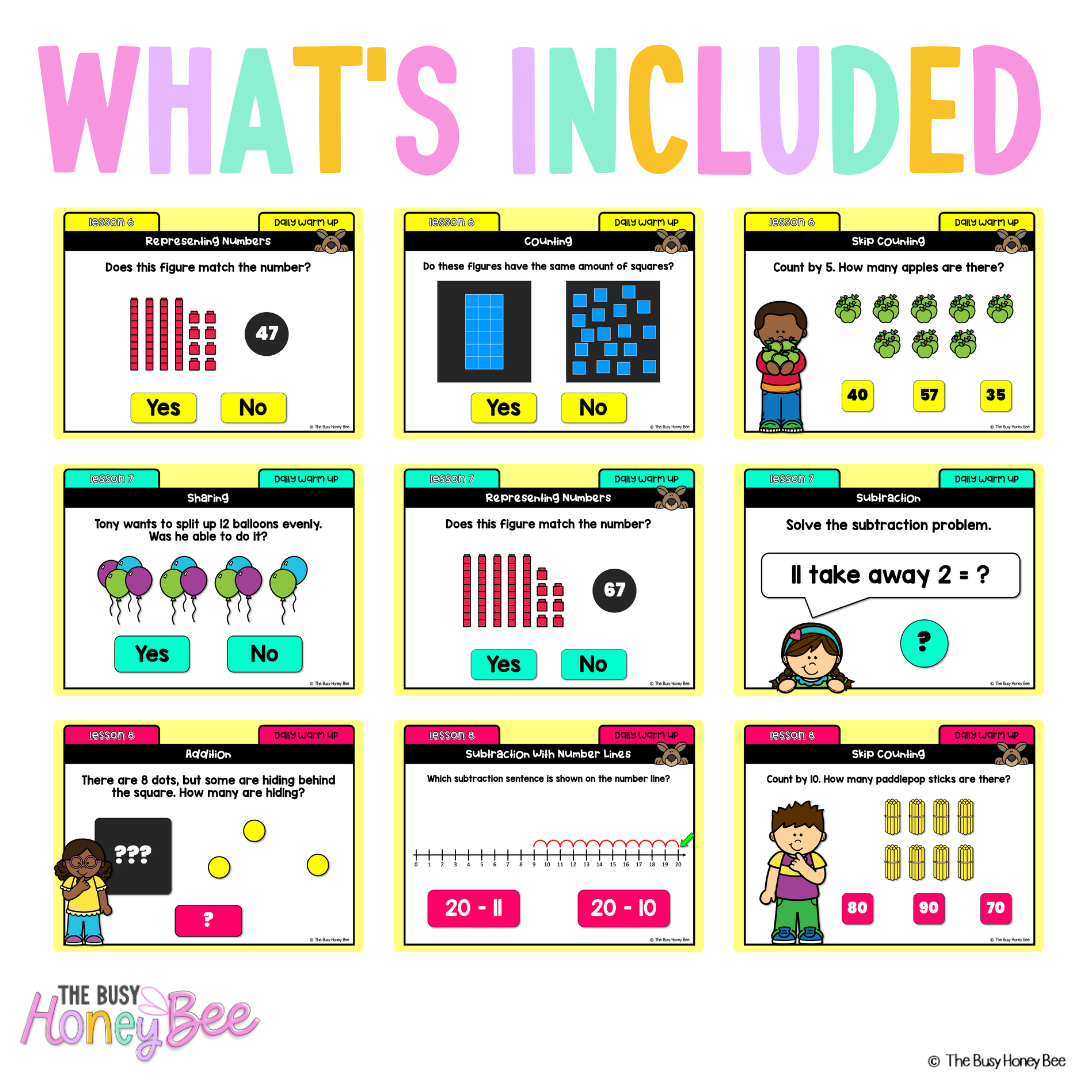 Multi Age K-2 Year A Ultimate Math Australian | NSW Math Daily Review | Warm-Up Mega Bundle
