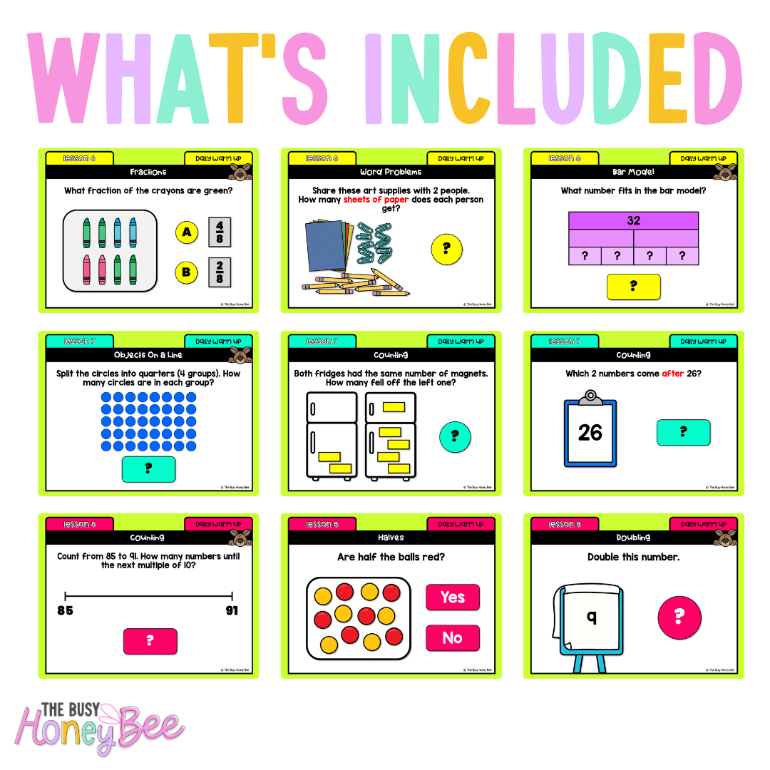 Multi Age K-2 Year B Australian | NSW Maths Daily Review | Warm-Up Term 3 Mega Bundle