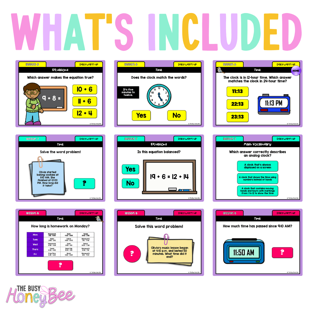 Multi Age 3-6 Year A Ultimate Math Australian | NSW Math Daily Review | Warm-Up Mega Bundle