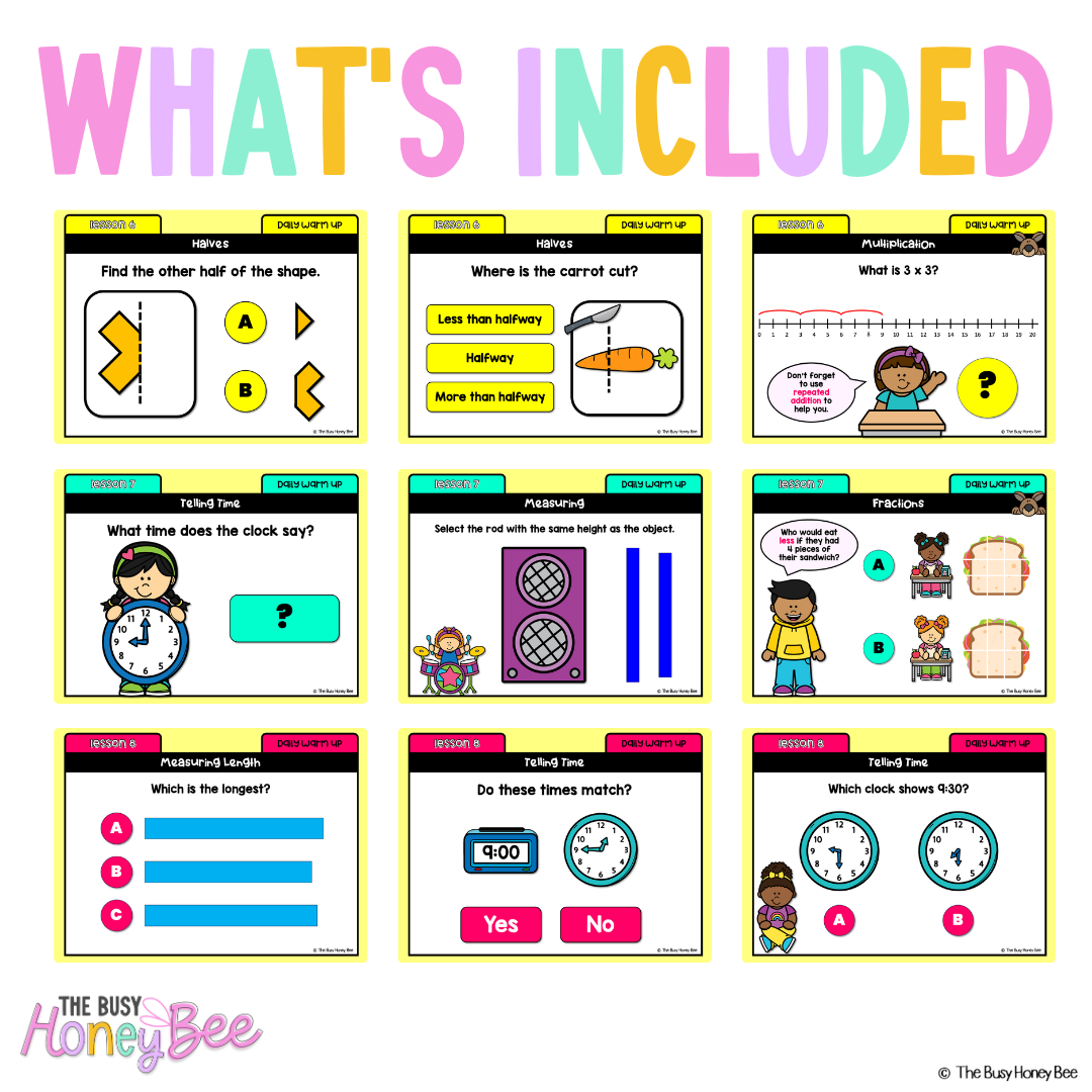 Multi Age K-2 Year A Ultimate Math Australian | NSW Math Daily Review | Warm-Up Mega Bundle