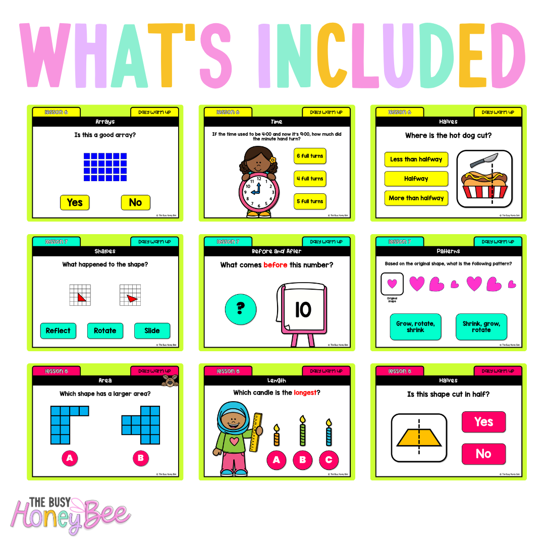 Multi Age K-2 Year B Ultimate Math Australian | NSW Math Daily Review | Warm-Up Mega Bundle