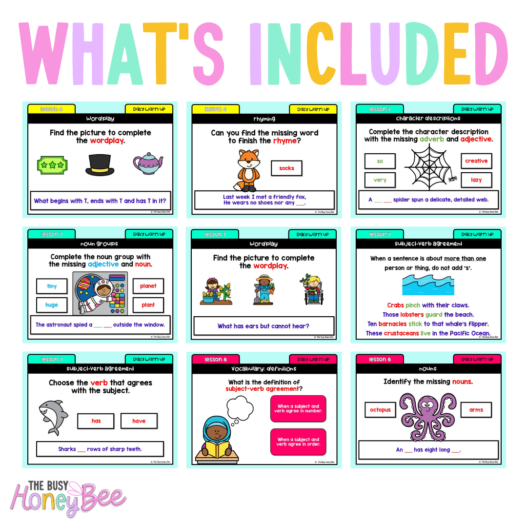 Stage 1 Year B Ultimate English Australian | NSW English Daily Review | Warm-Up Mega Bundle