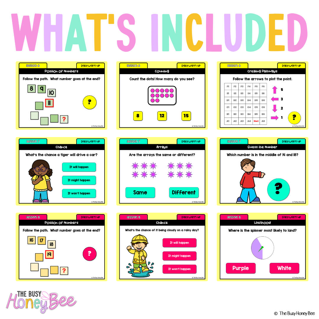 Multi Age K-2 Year A Ultimate Math Australian | NSW Math Daily Review | Warm-Up Mega Bundle