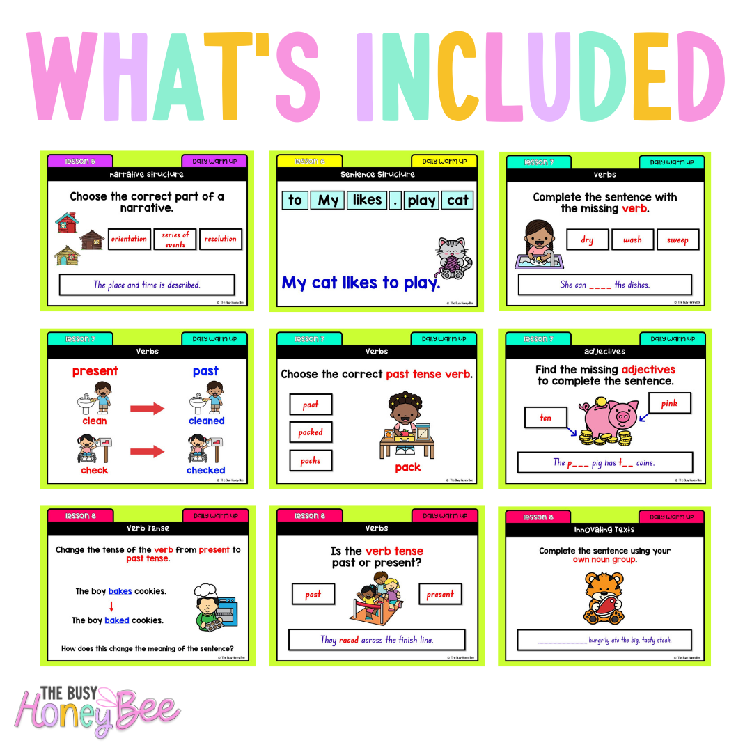 Multi Age K-2 Year B Ultimate English Australian | NSW English Daily Review | Warm-Up Mega Bundle