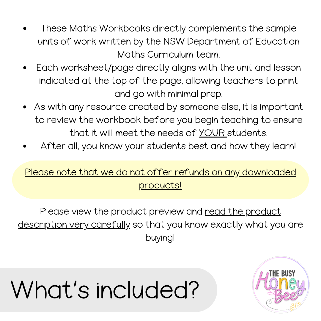 Multi Age 3-6 Year B NSW Maths Workbook ULTIMATE Mega Bundle