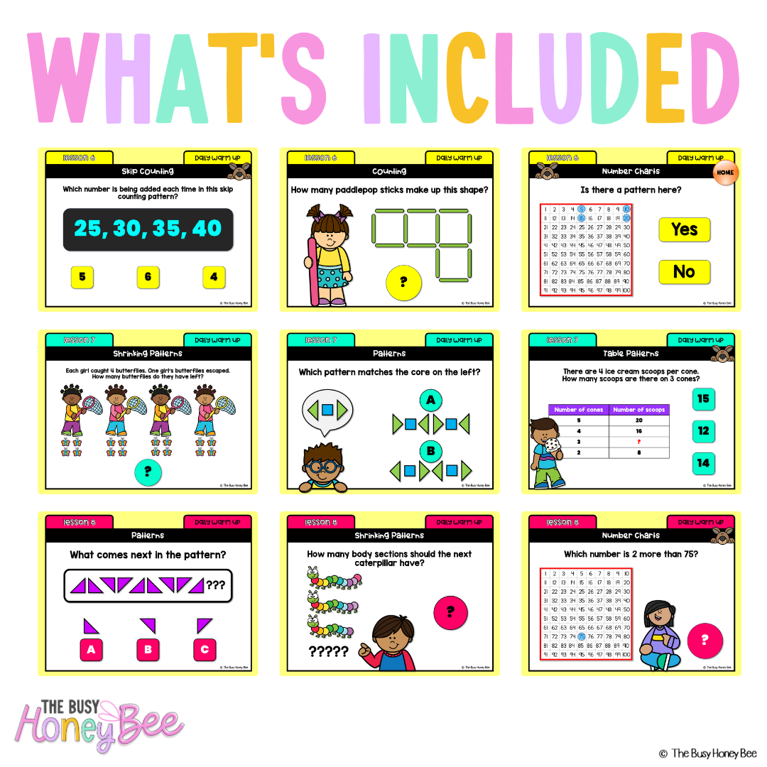 Multi Age K-2 Yr A Australian | NSW Math Daily Review Warm-Up Term 3 Mega Bundle
