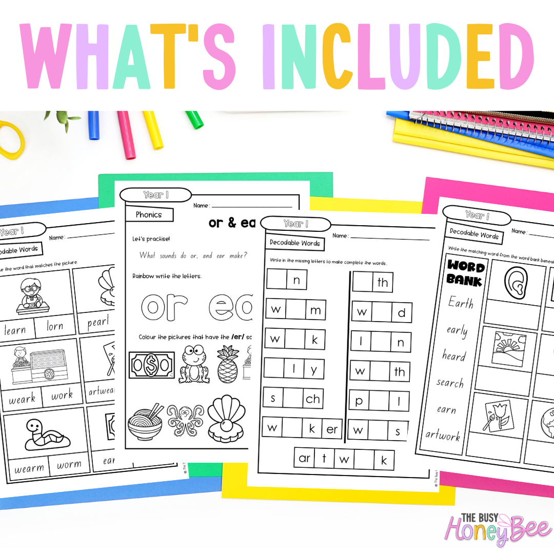 Stage 1 Year A - Year 1 Reading Pod 13 - ear and or make /er/