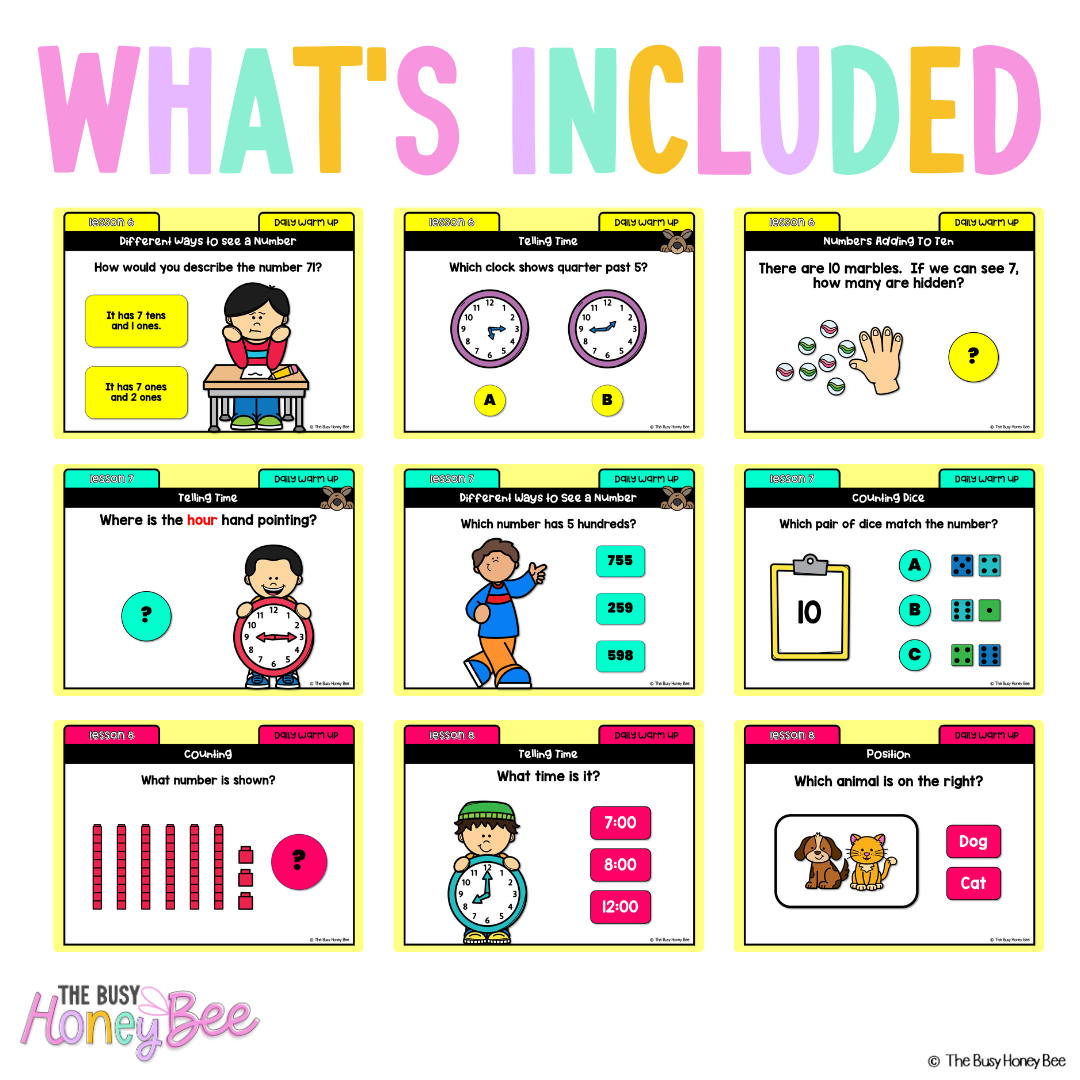 Multi Age K-2 Yr A Australian | NSW Math Daily Review Warm-Up Term 3 Mega Bundle