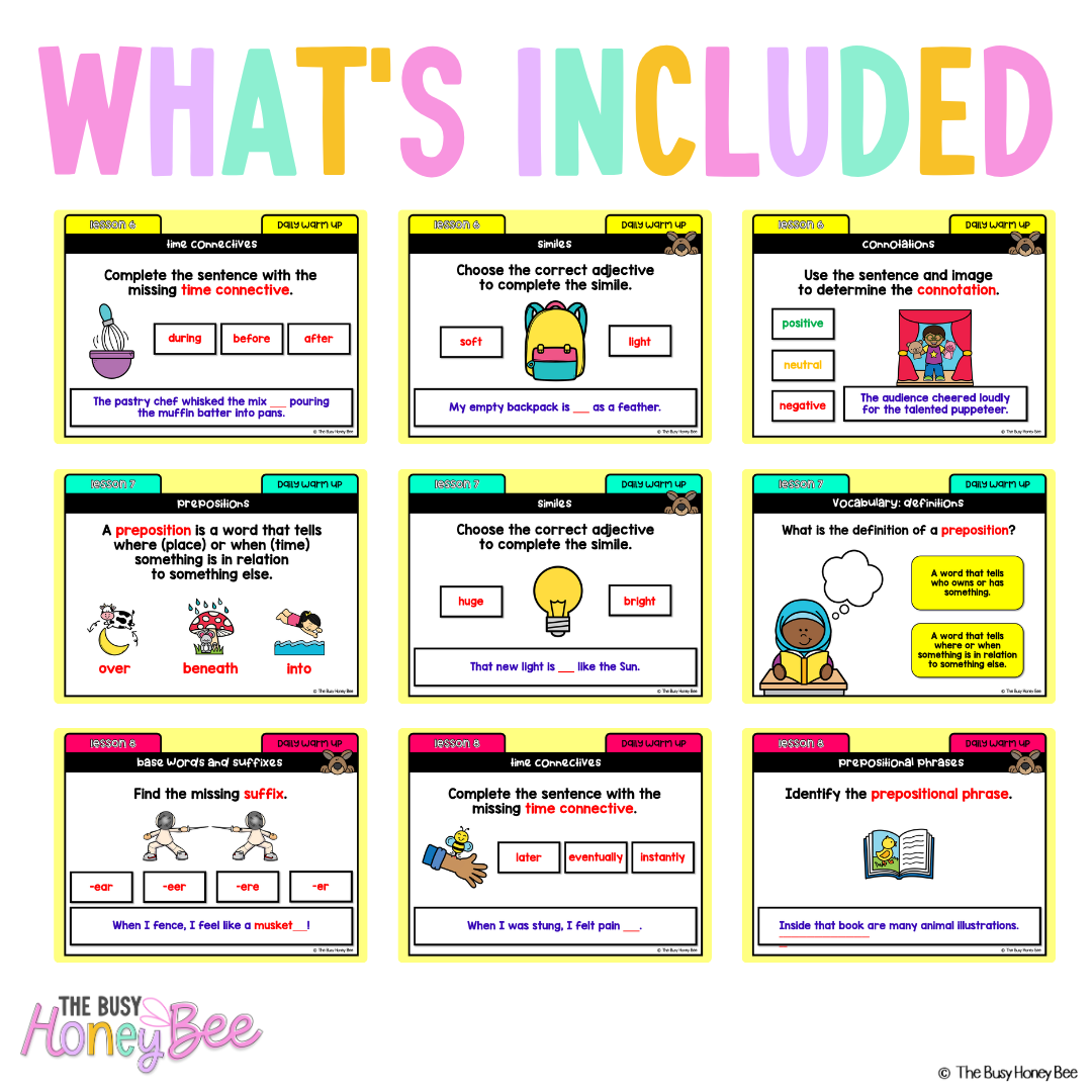 Multi Age K-2 Year A Ultimate English Australian | NSW English Daily Review | Warm-Up Mega Bundle