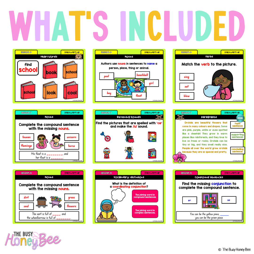 Multi Age K-2 Year B Ultimate English Australian | NSW English Daily Review | Warm-Up Mega Bundle