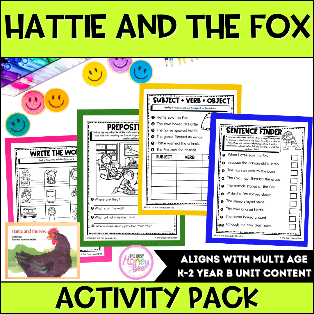 Hattie and the Fox Activity Pack