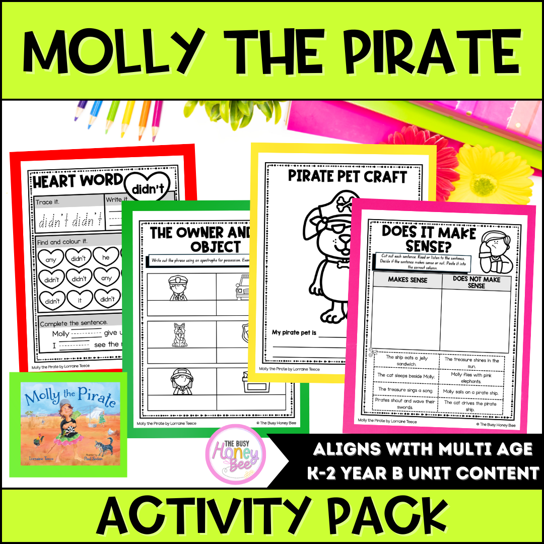 Molly the Pirate by Lorraine Teece Activity Pack