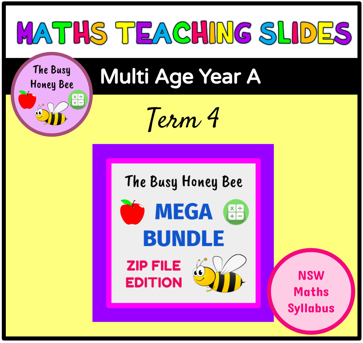 Multi Age K-2 Year A Term 4 Maths Teaching Slides Mega Bundle