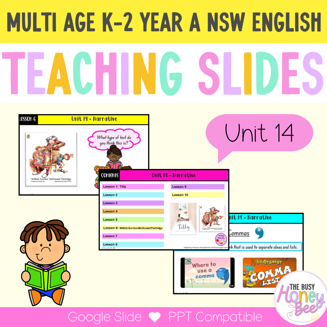 Multi Age K-2 Year A Term 3 English Teaching Slides Mega Bundle