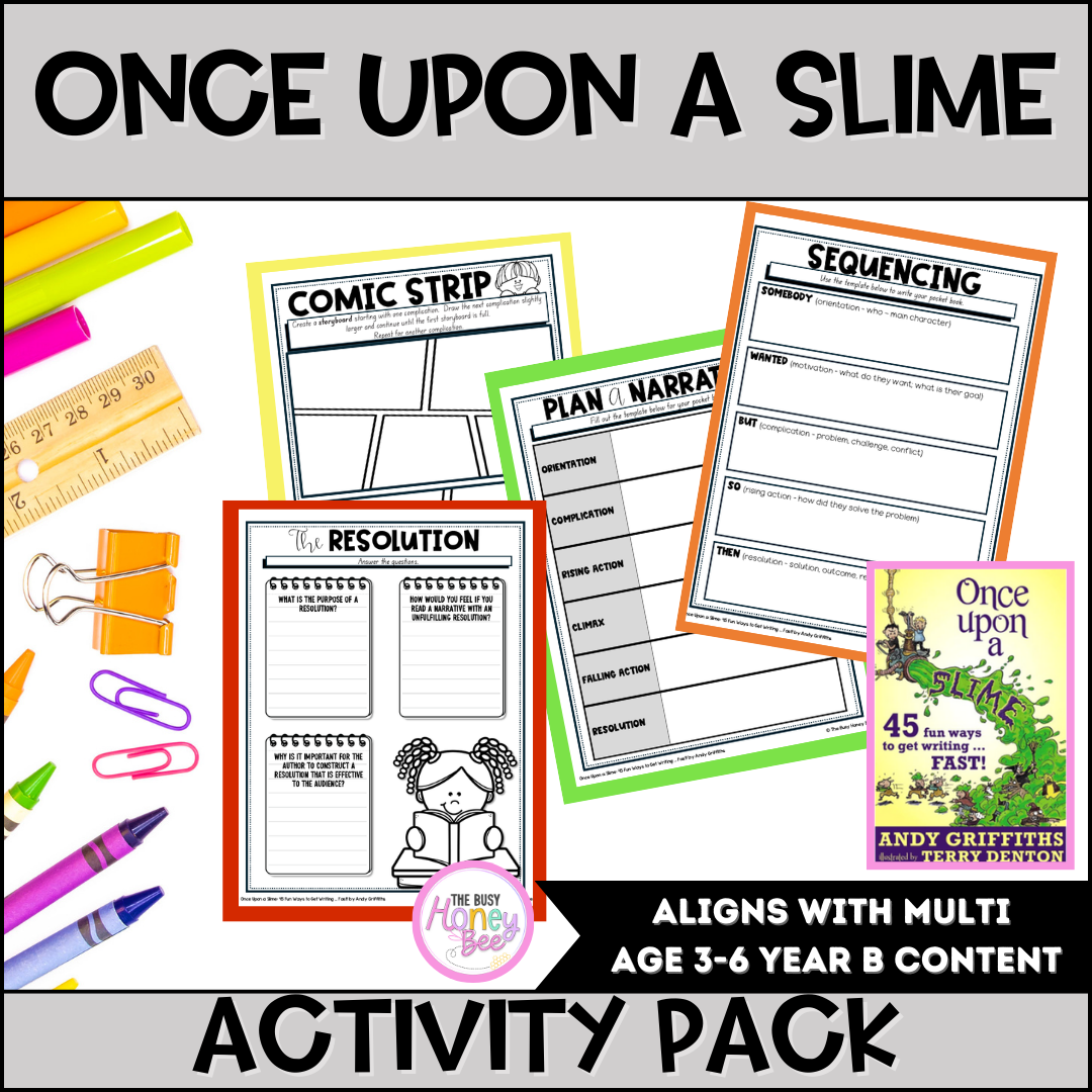 Once Upon a Slime: 45 Fun Ways to Get Writing … Fast! by Andy Griffiths Activity Pack