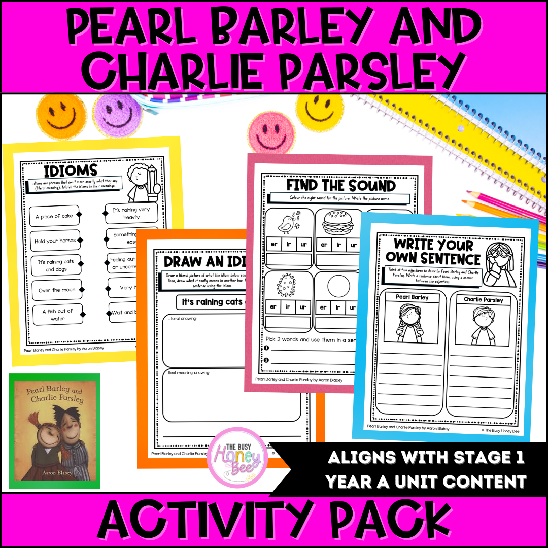 Pearl Barley and Charlie Parsley by Aaron Blabey Activity Pack