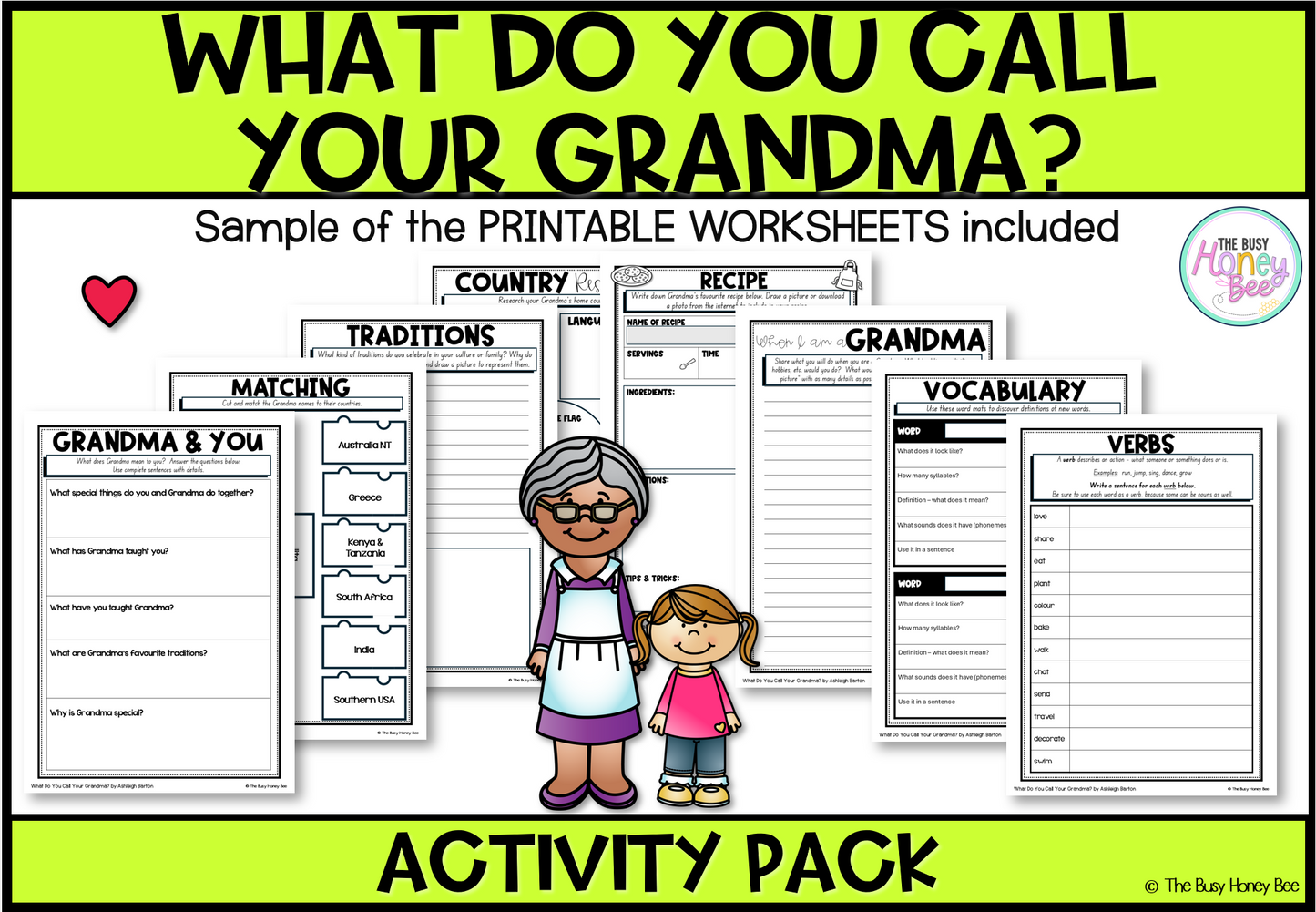 What do you call your Grandma Activity Pack