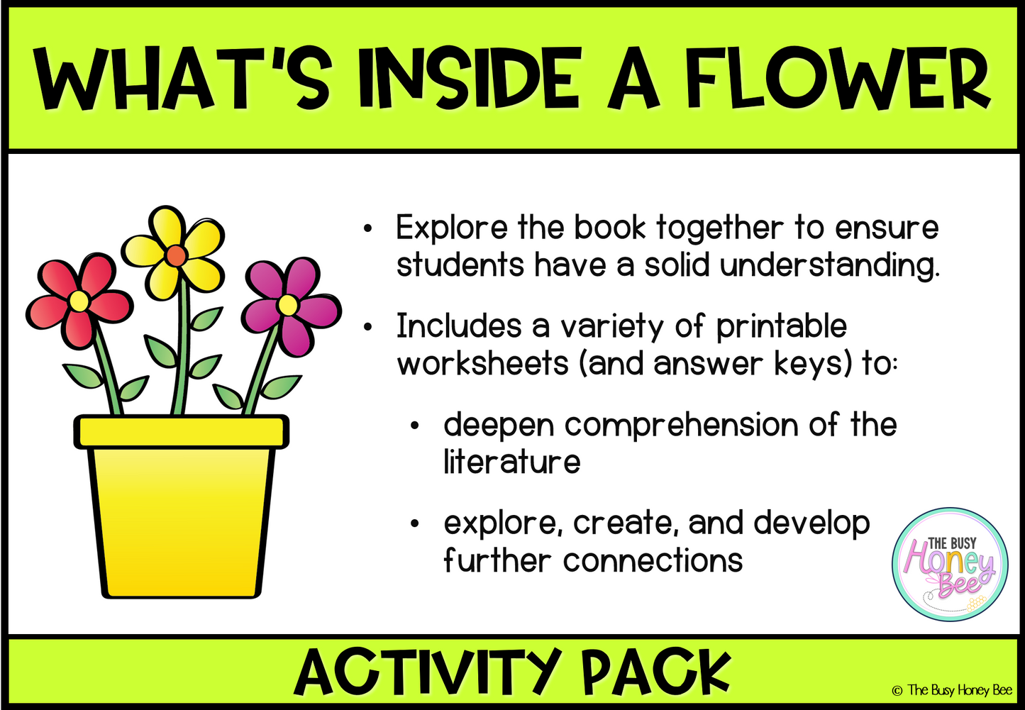 What's inside a Flower Activity Pack