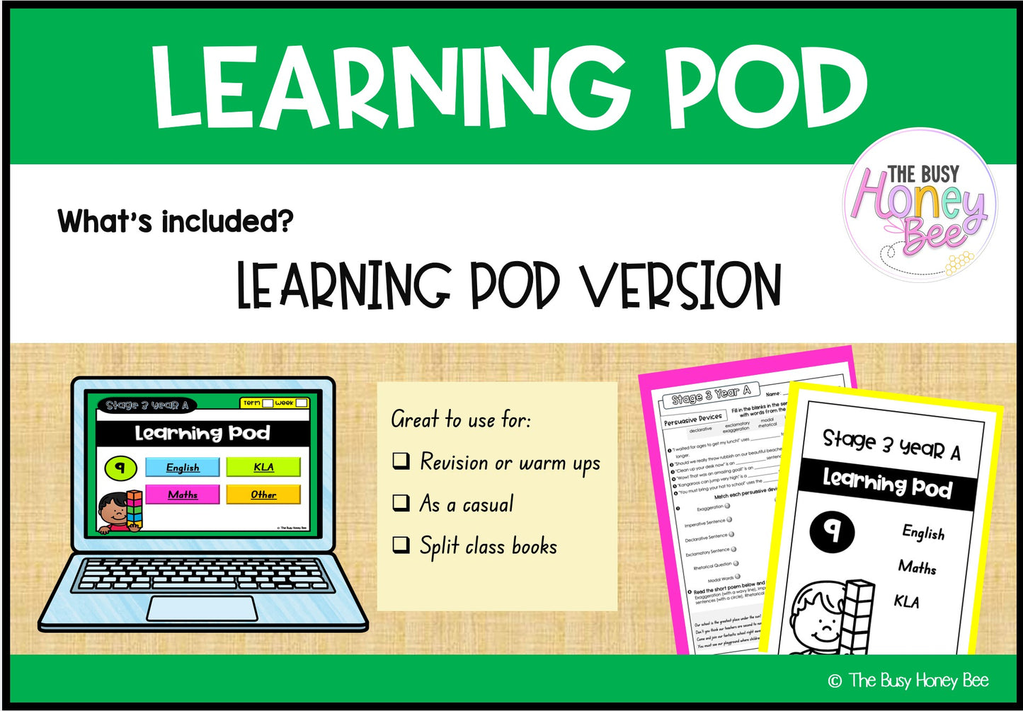 Stage 3 Year A Homework/Learning Pod 9