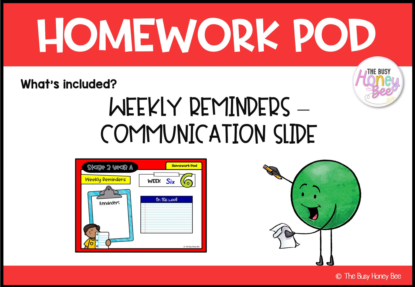 Stage 2 Year A Homework/Learning Pod 6
