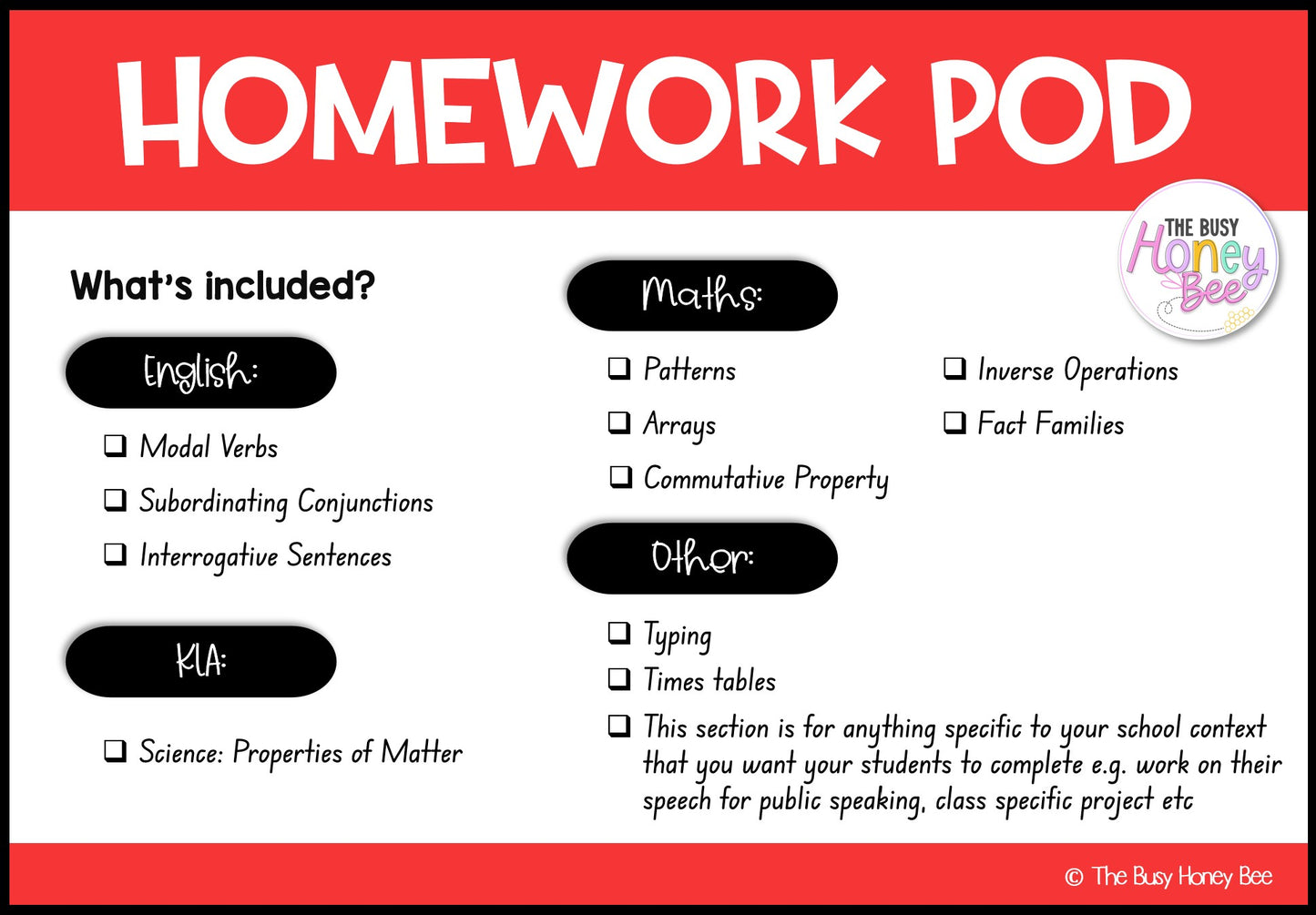 Stage 2 Year A Homework/Learning Pods Term 2 Mega Bundle