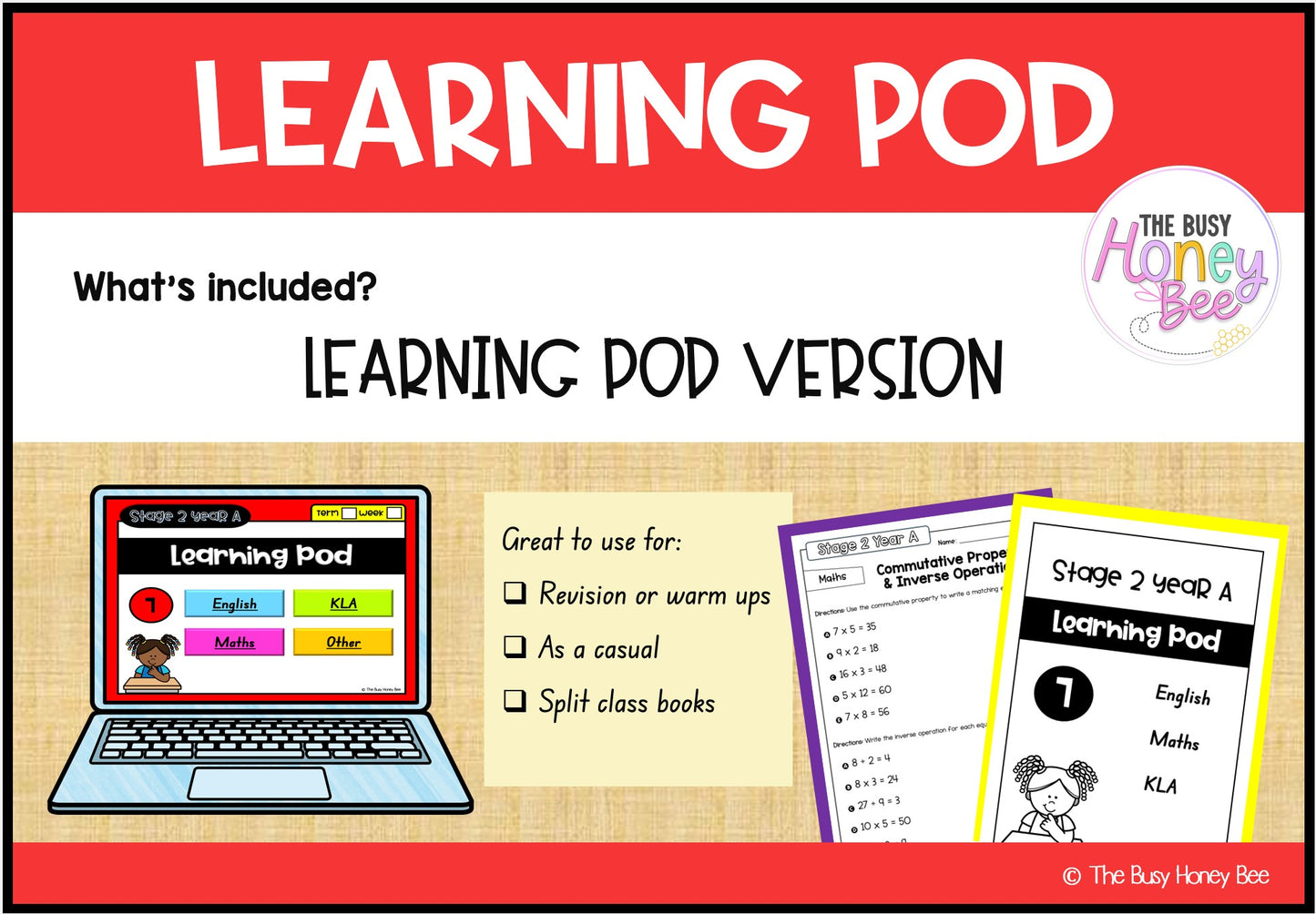 Stage 2 Year A Homework/Learning Pods Term 2 Mega Bundle