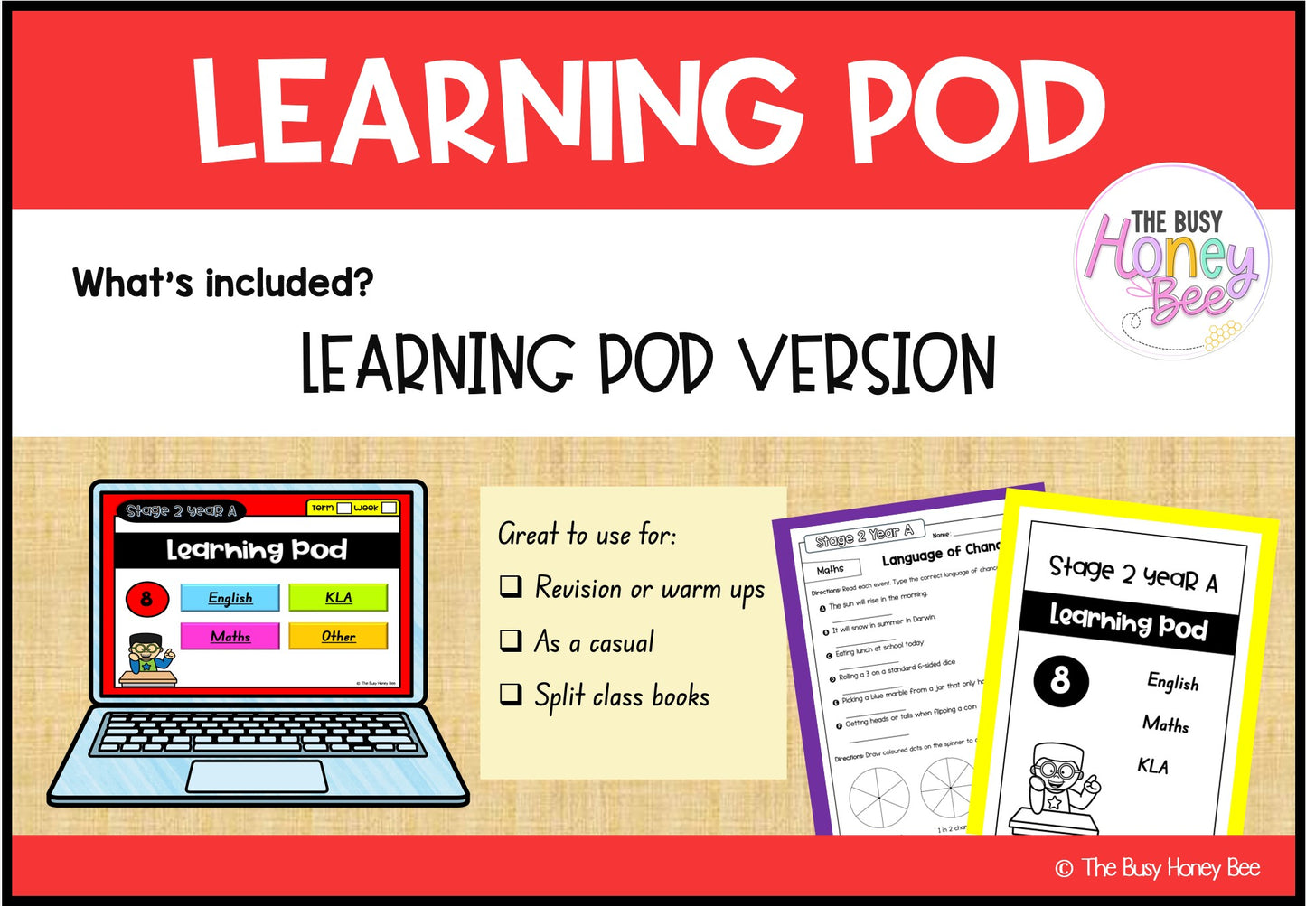 Stage 2 Year A Homework/Learning Pods Term 2 Mega Bundle