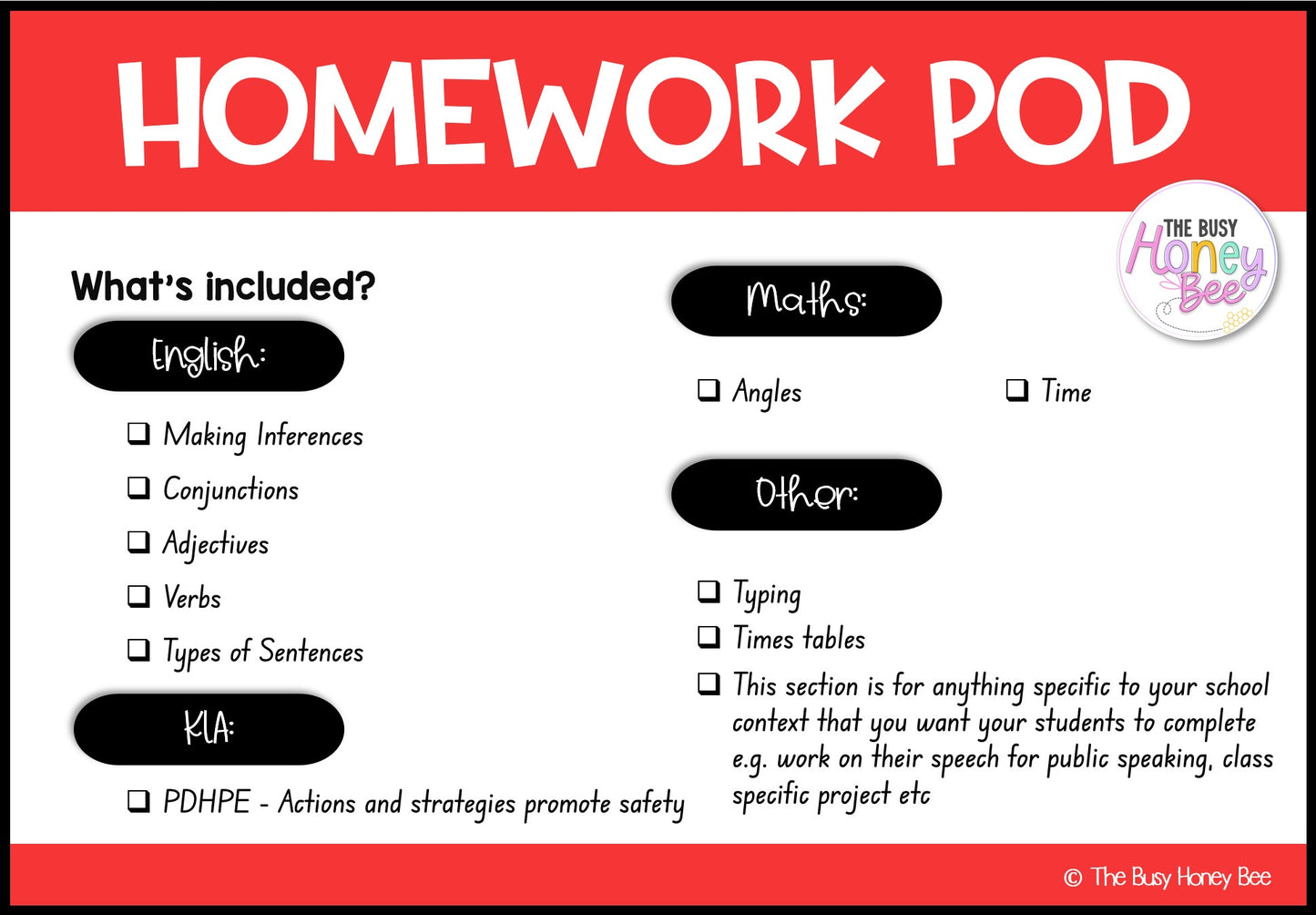 Stage 2 Year A Homework/Learning Pods Term 2 Mega Bundle