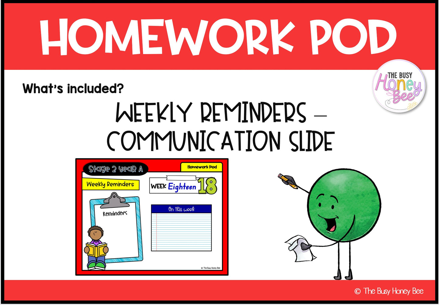Stage 2 Year A Homework/Learning Pod 18