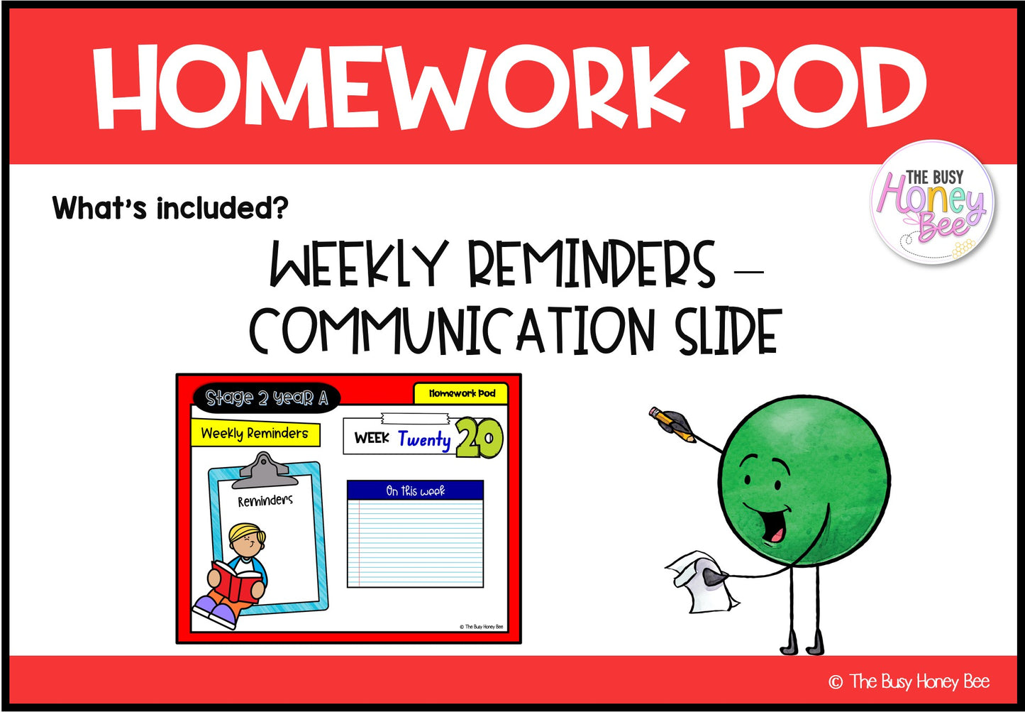 Stage 2 Year A Homework/Learning Pod 20
